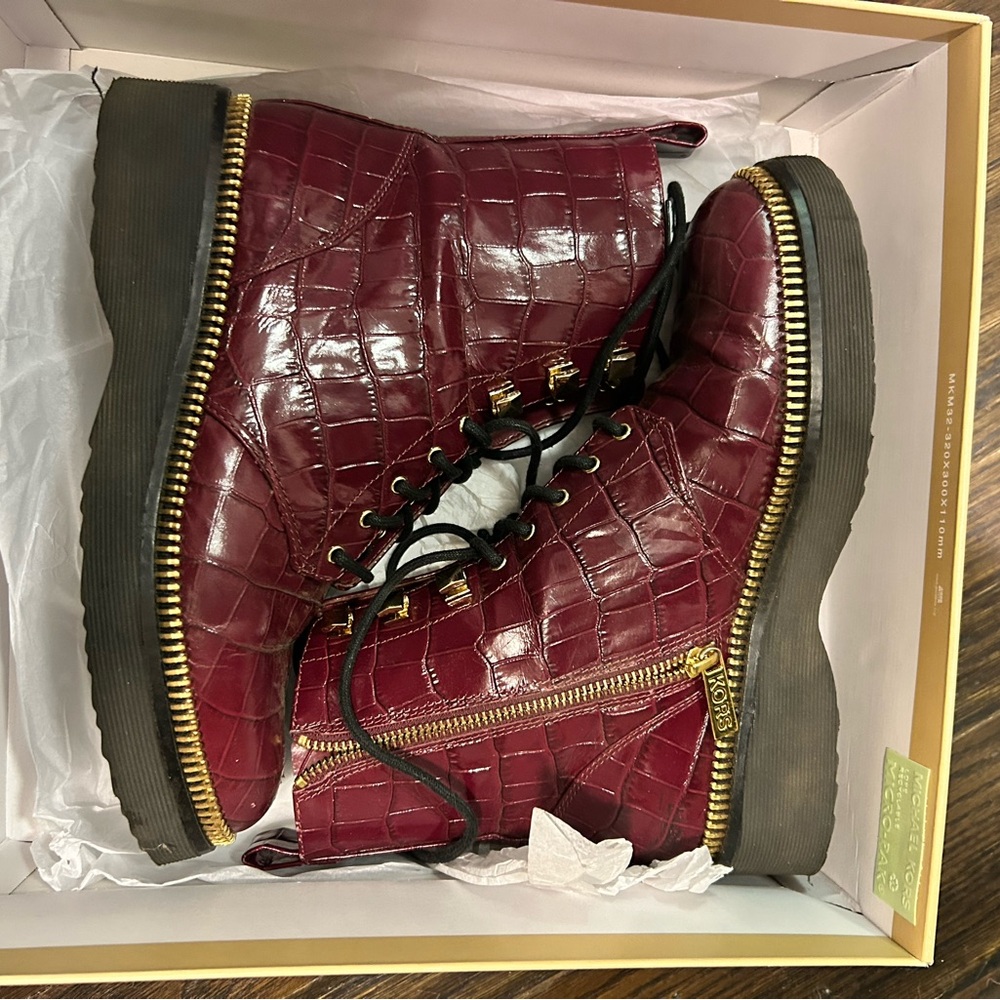 Michael Kors Dark Berry Ankle Boots